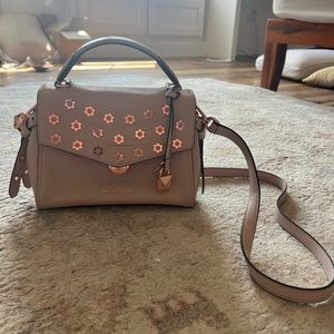 HI BARBIE! Pink and rose gold Michael Kors Bristol Satchel Crossbody Purse
